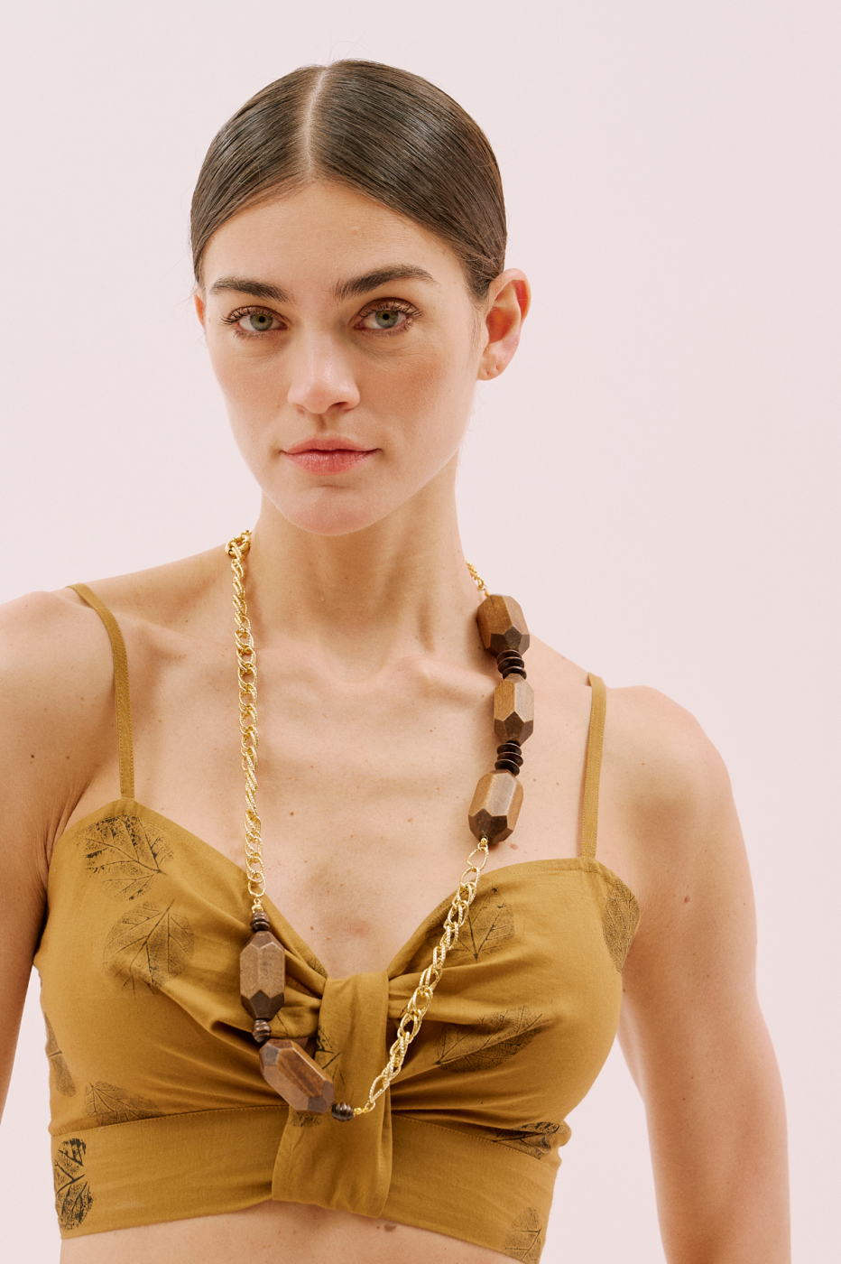 Ahşap Detaylı Kolye Standart Renk - 1