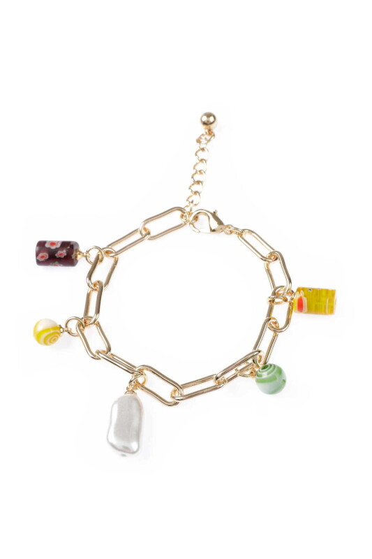 Aksesuarlı Zincir Bileklik Standart Renk - 2