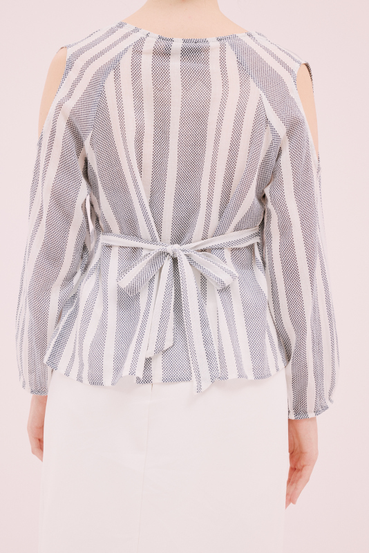 Arka Beli Bağlama Detaylı Bluz Standart Renk - 2