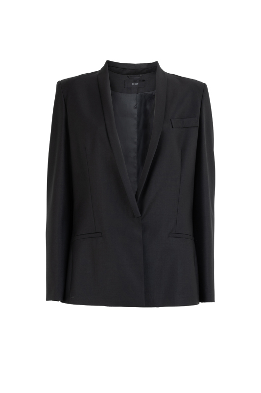  Arkası Yırtmaçlı Kadın Ceket Siyah - 1