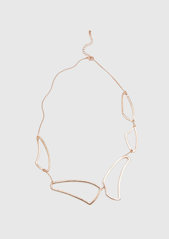  Asimetrik Detaylı Kadın Kolye Rose - Gold - 1