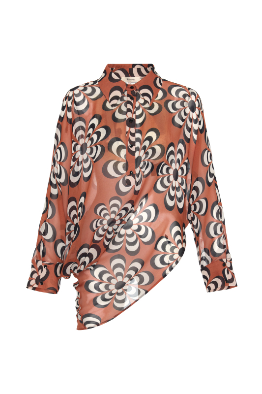 Asimetrik Uzun Kollu Bluz Standart Renk - 5