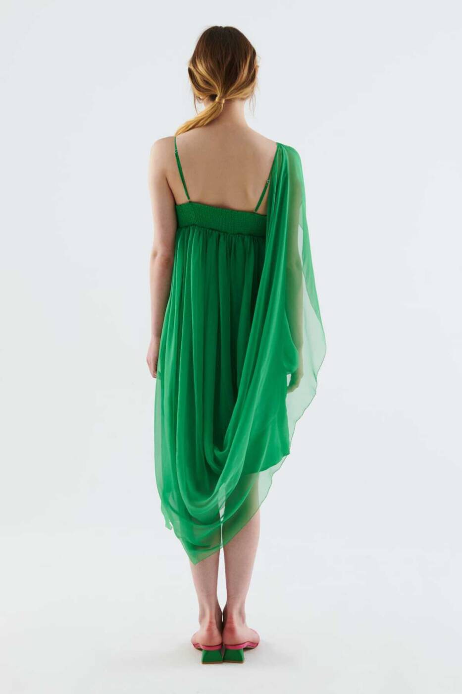Askılı Abiye Elbise Yeşil - 2