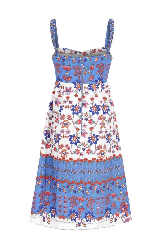 Askılı Çiçek Desenli Günlük Elbise Standart Renk - 5