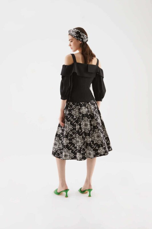 Askılı Kadın Gömlek Siyah - 2