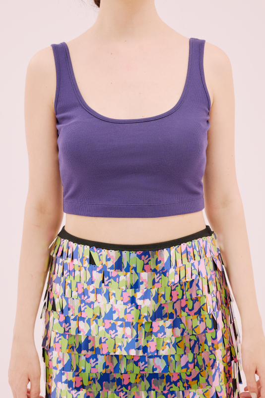 Örme Crop Lacivert - 1