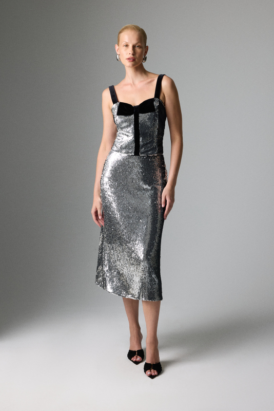 Askılı Payet Büstiyer Gümüş - 3