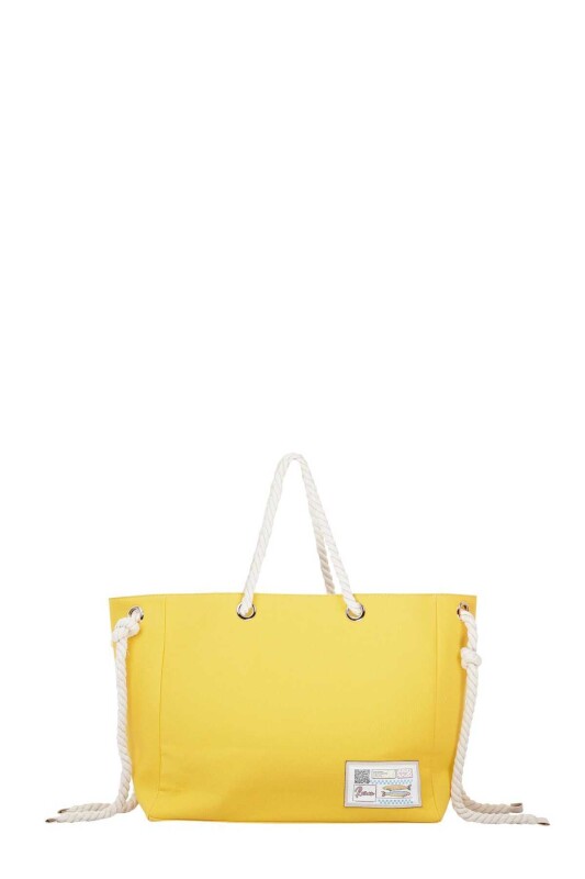 Askılı Plaj Çantası Sarı - 5