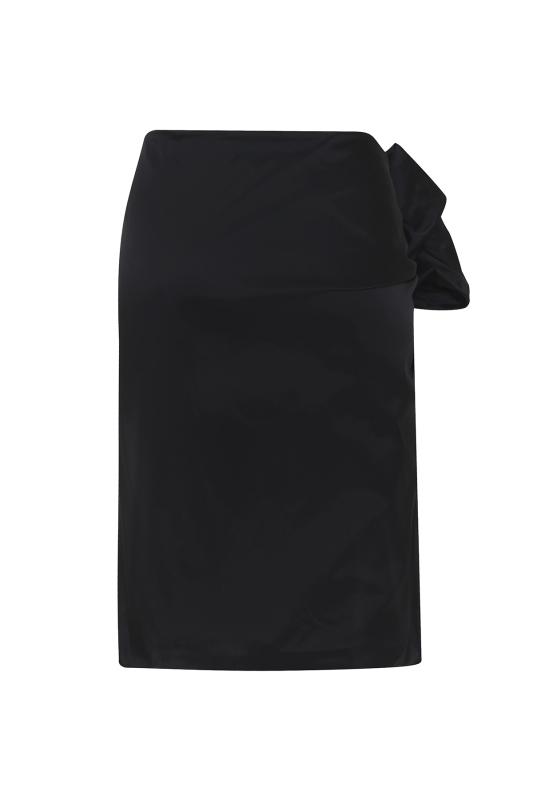 Bağlama Detaylı Tafta Etek Siyah - Roman (1)