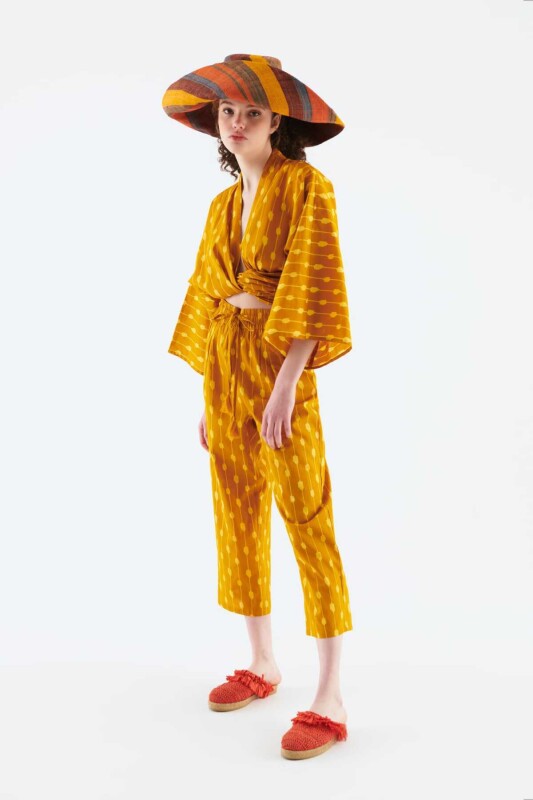 Bağlamalı Kadın Pantolon Standart Renk - 1