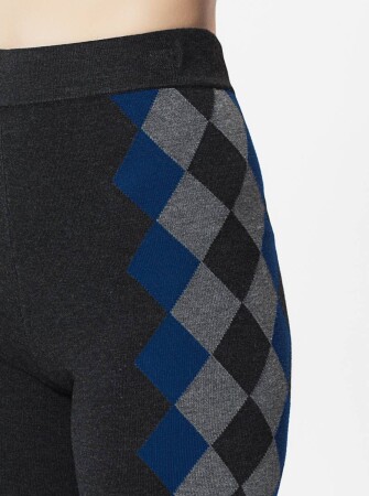  Baklava Desenli Triko Kadın Pantolon Standart Renk - 3