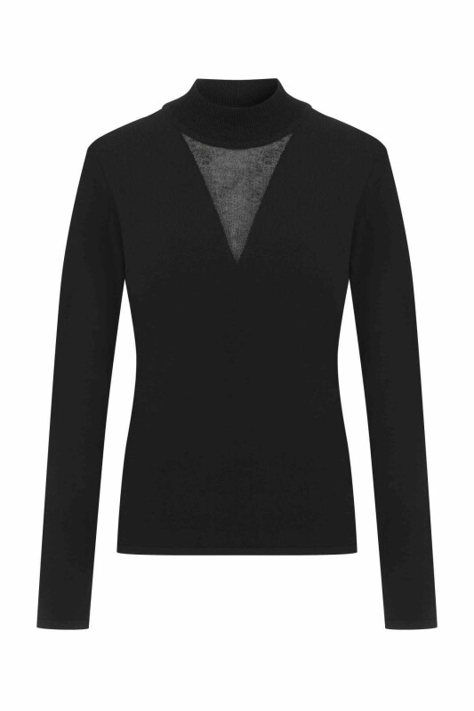  Balıkçı Yaka Triko Siyah - 4