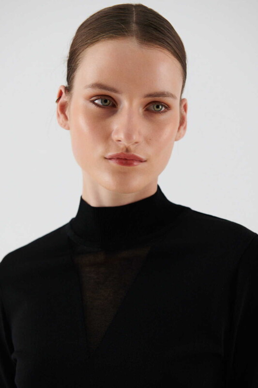  Balıkçı Yaka Triko Siyah - 3