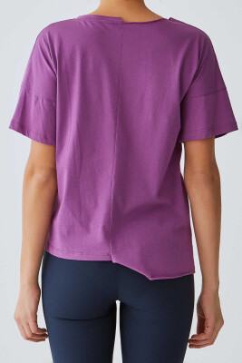 Basic Womens T-Shirt Fuchsia - 2