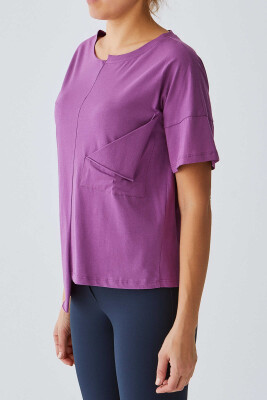 Basic Womens T-Shirt Fuchsia - 3