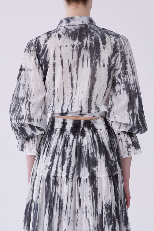 Belden Bağlamalı Beyaz Bluz Standart Renk - 2