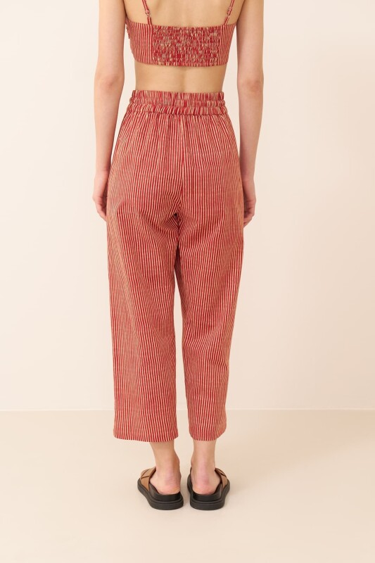 Beli Bağlama Detaylı Pantolon Standart Renk - 2