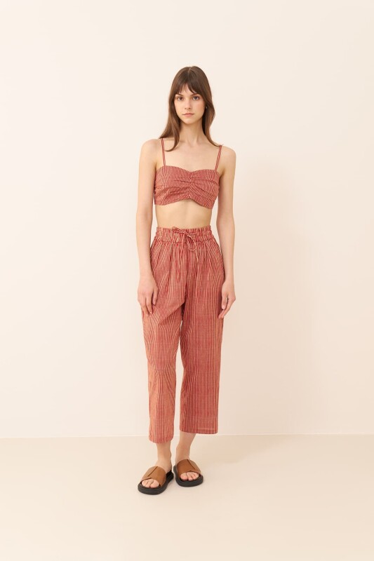 Beli Bağlama Detaylı Pantolon Standart Renk - 1