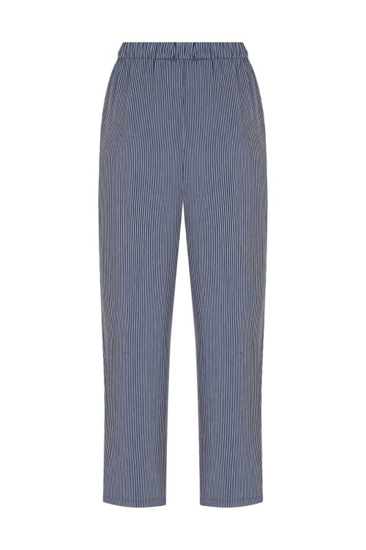 Beli Lastikli Desenli Kadın Pantolon Standart Renk - 5