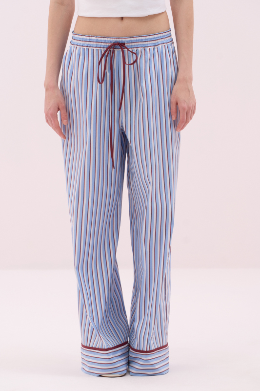 Beli Lastikli Geniş Paça Pantolon Standart Renk - 3