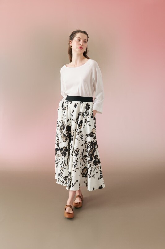 Beli Lastikli Midi Boy Keten Etek Standart Renk - 1