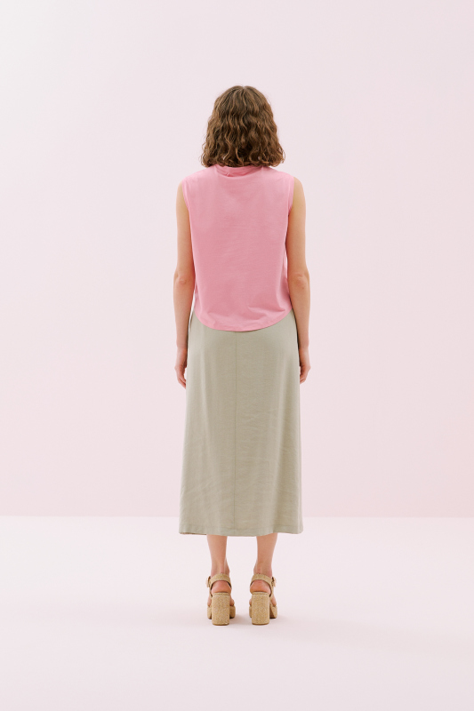 Bisiklet Yaka T-shirt Pembe - 2