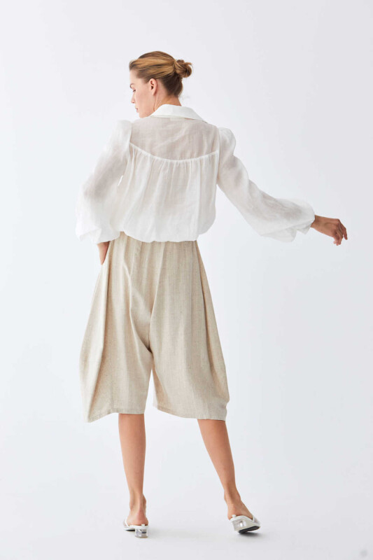 Bol Paça Bermuda Pantolon Bej - 2