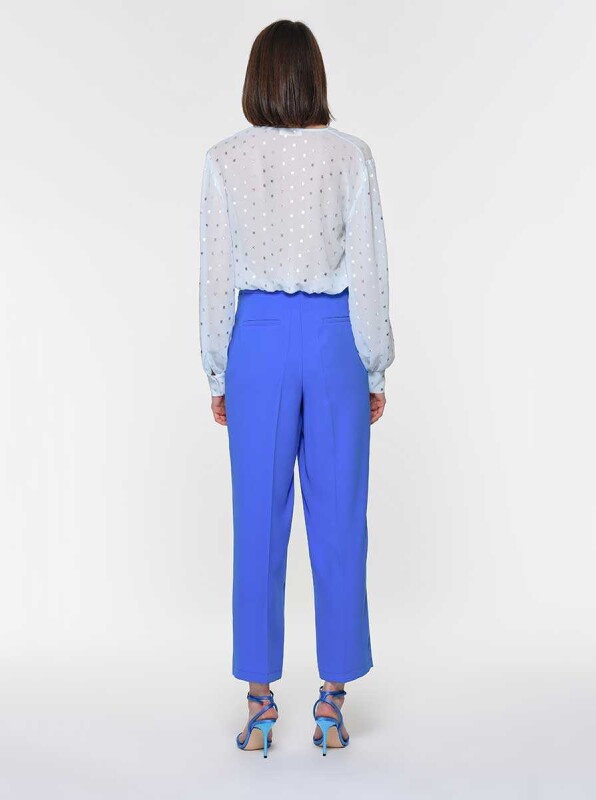 Bol Paça Kadın Pantolon Mavi - 2