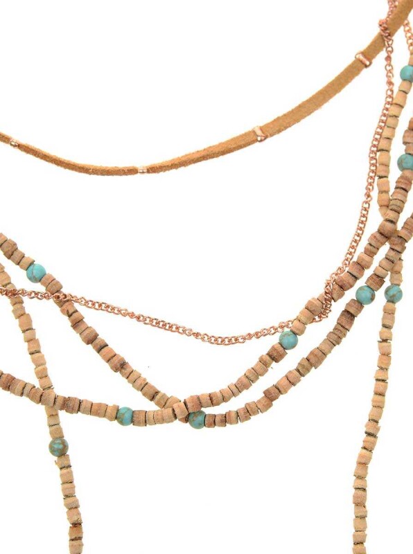 Boncuk Detaylı Çoklu Kolye Standart Renk - 2