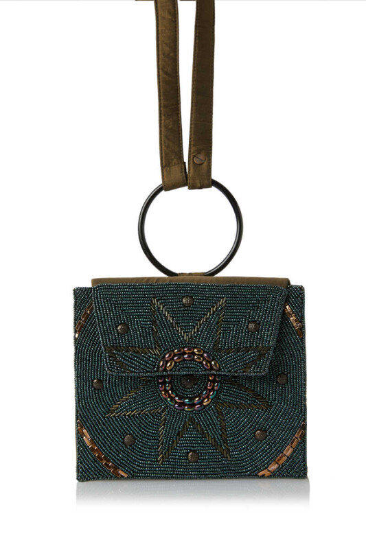  Boncuk İşlemeli Askılı Çanta Standart Renk - 1