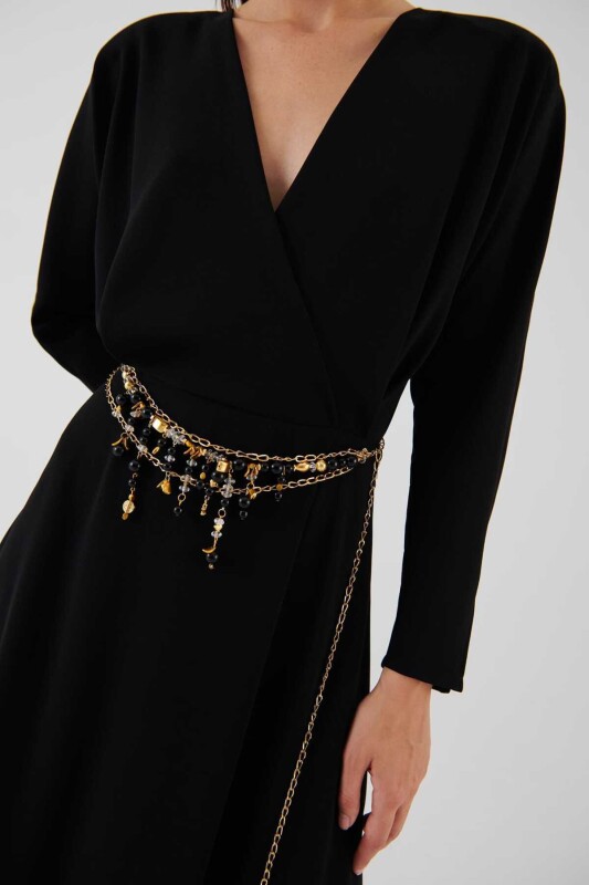  Boncuklu Zincir Kemer Standart Renk - 2