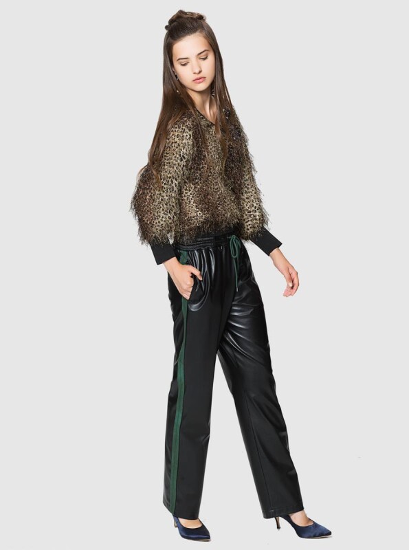  Boru Paça Pantolon Siyah - 4