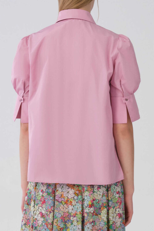 Boyun Detaylı Gömlek Pembe - 2