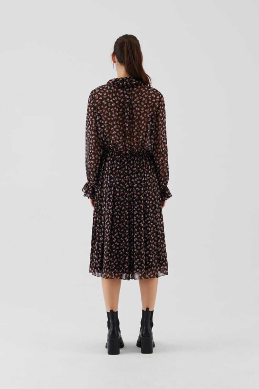  Büzgülü Günlük Elbise Standart Renk - 2