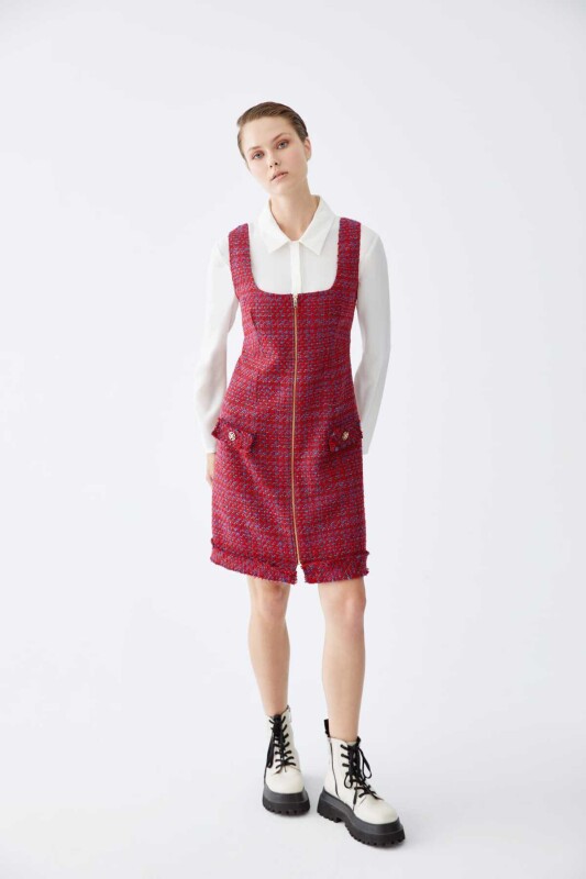  Cep Detaylı Günlük Elbise Standart Renk - Roman