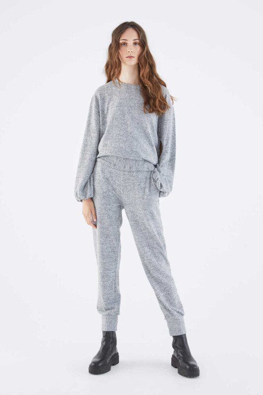  Cepli Eşofman Altı Gri - Melanj - 1