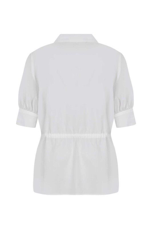 Cepli Kadın Gömlek Beyaz - 5