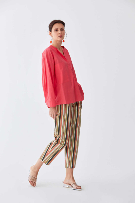 Cepli Kadın Gömlek Fuşya - 3