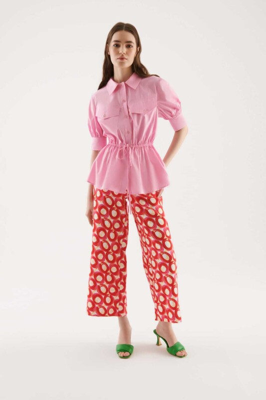 Cepli Kadın Gömlek Pembe 