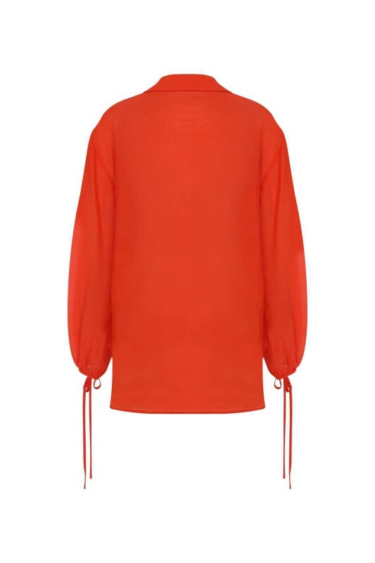  Cepli Kadın Gömlek Turuncu - 5