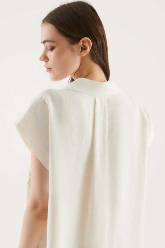 Cepli Midi Günlük Elbise Kemik - 2