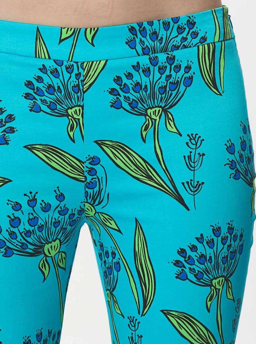 Çiçek Desenli Kadın Pantolon Standart Renk - 4