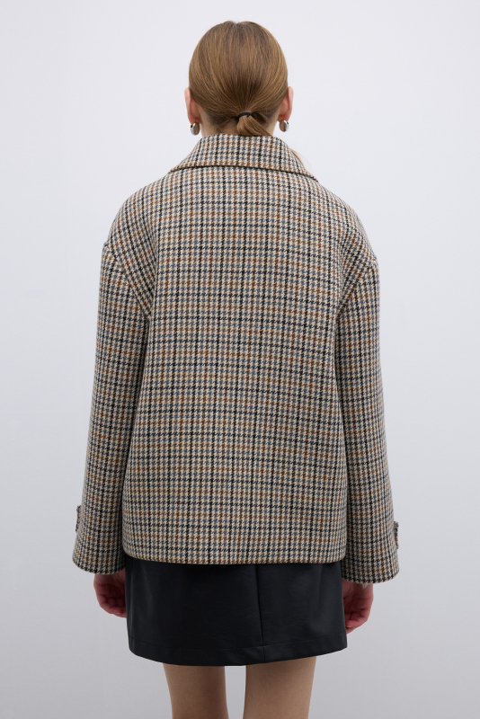 Çift Çepli Fermuarlı Yün Karışımlı Mont Standart Renk - Roman (1)