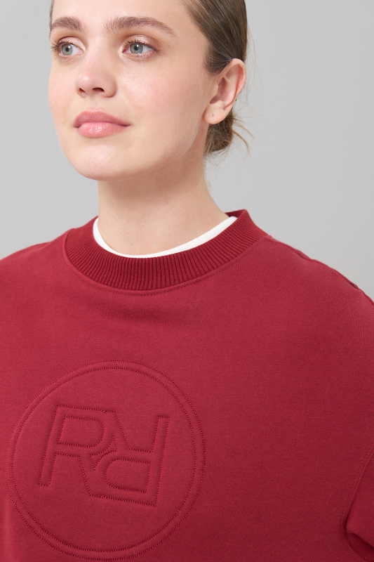 Çift Taraflı Örme Sweatshirt Bordo - 4