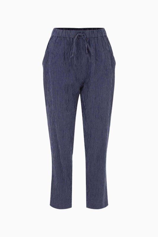 Çizgi Desenli Kadın Pantolon Standart Renk - 4