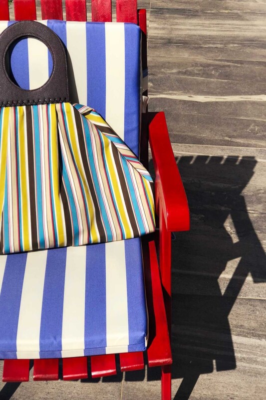 Çizgili Çanta Yeşil - 1