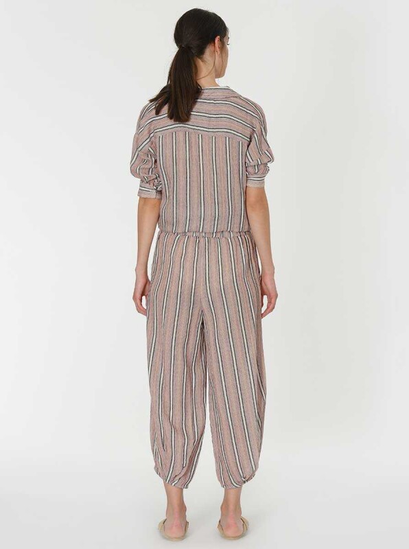Çizgili Şalvar Pantolon Standart Renk - 3