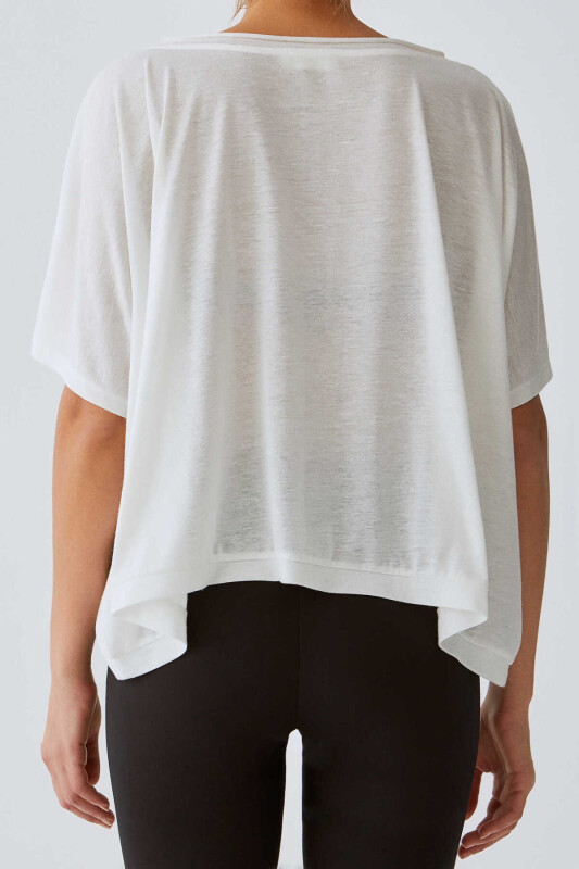 Daire Desenli T-shirt Standart Renk - 2