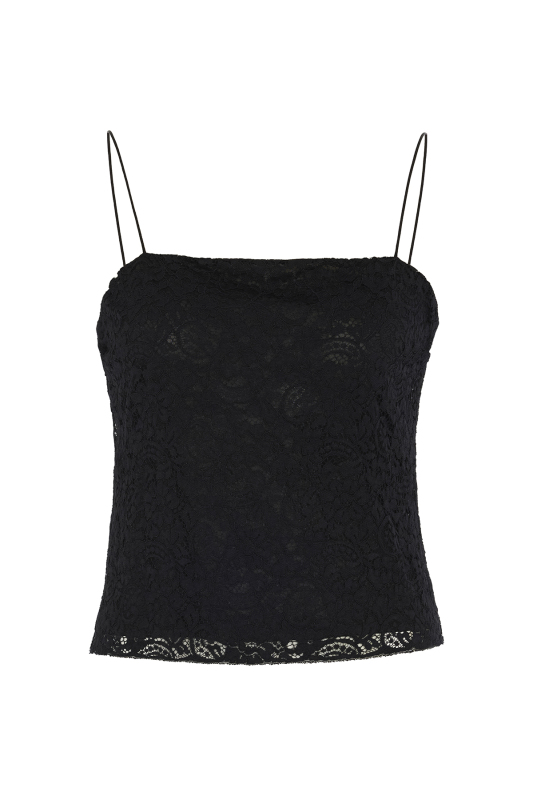 Dantel Detaylı Saten Askılı Büstiyer Siyah - 4