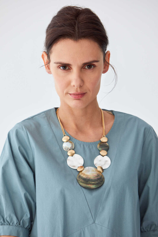 Deniz Kabuğu Görünümlü Kadın Kolye Standart Renk - 1